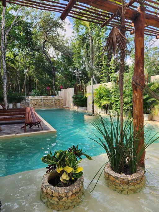 Apartment With Private Pool Tulum Чемуйиль Экстерьер фото