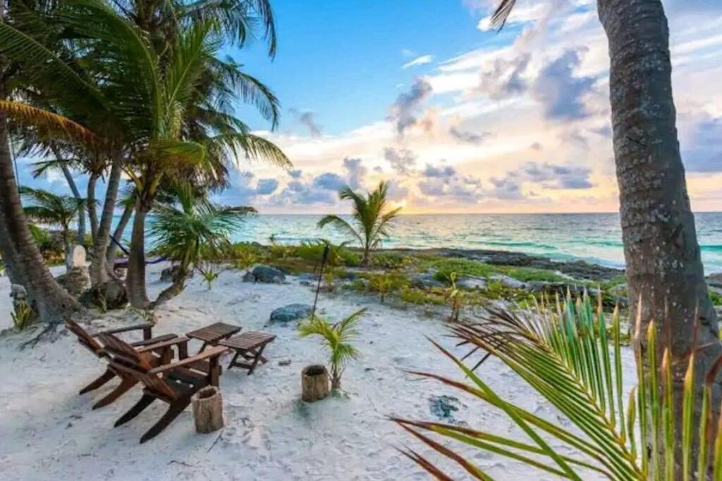 Apartment With Private Pool Tulum Чемуйиль Экстерьер фото