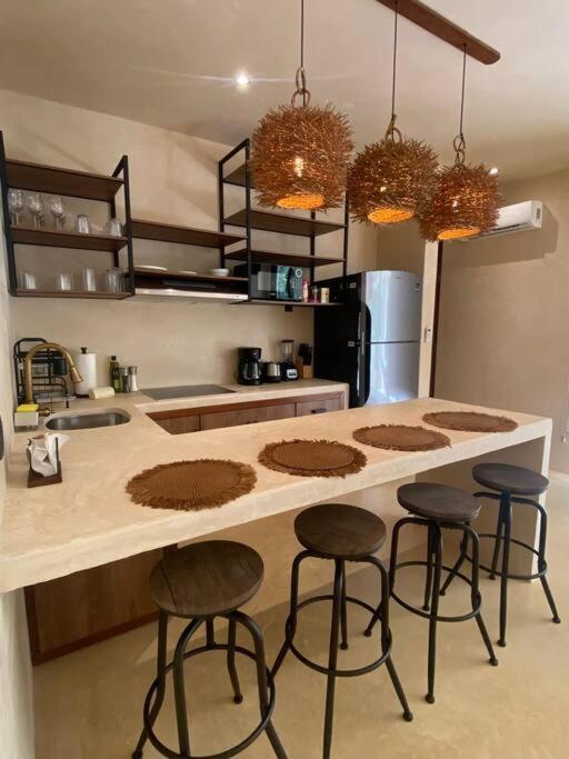Apartment With Private Pool Tulum Чемуйиль Экстерьер фото